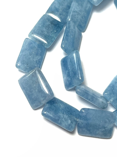 Picture of Glass Rectangle 20x15mm Aqua Blue x2