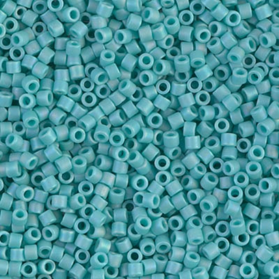 Picture of Miyuki Delica 10/0 DBM878 Mat Opaque Turquoise Green AB x10g