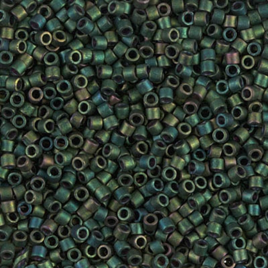 Picture of Miyuki Delica 10/0 DBM327 Mat Metallic Dark Green Iris x10g