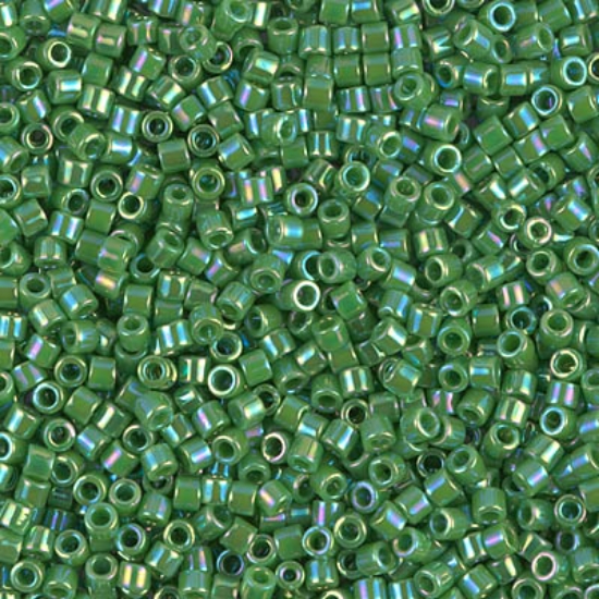 Picture of Miyuki Delica 10/0 DBM163 Opaque Green AB x10g
