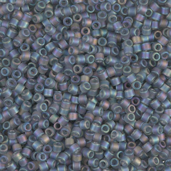 Picture of Miyuki Delica 10/0 DBM863 Mat Transparent Gray AB x10g