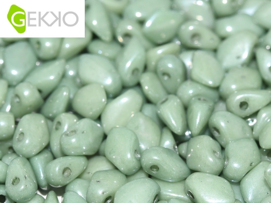 Picture of Gekko® 3x5mm Chalk White Teal Luster x10g