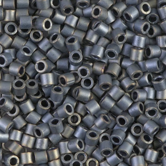 Picture of Miyuki Delica 8/0 DBL307 Mat Metallic Silver Gray x10g