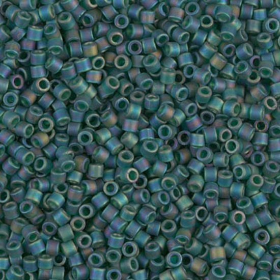 Picture of Miyuki Delica 10/0 DBM859 Mat Transparent Dark Emerald AB x10g
