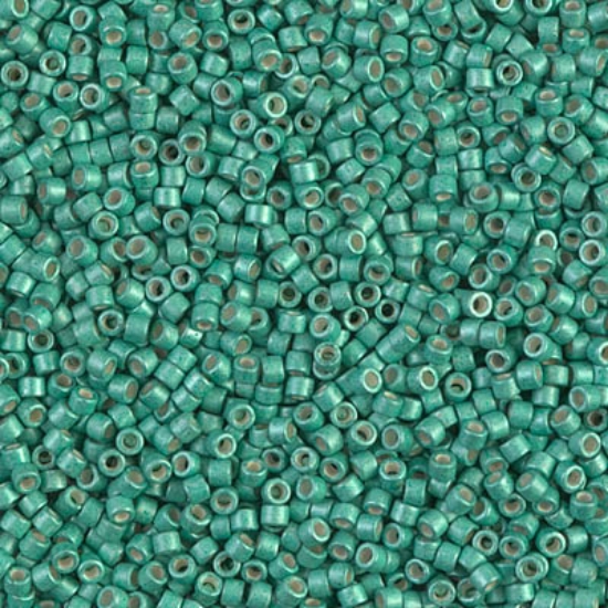 Picture of Miyuki Delica 11/0 DB1182 Galvanized Semi-Frosted Dark Mint x5g