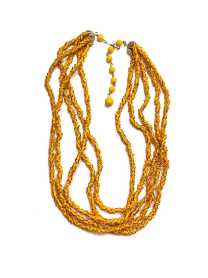 Picture of Vintage Bohemian Necklace  Yellow/Red x1
