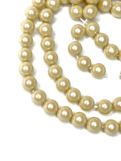 Picture of Preciosa Nacre Round Maxima 12mm Pearlescent Yellow x6