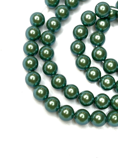 Picture of Preciosa Nacre Round Maxima 8mm Pearlescent Green x10