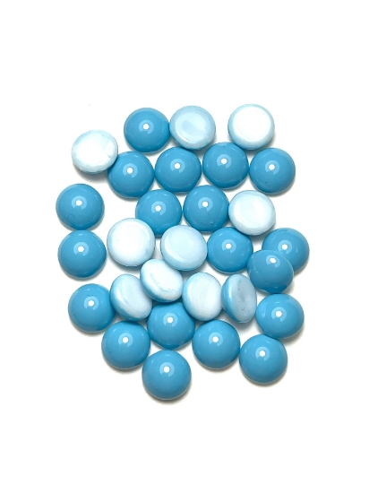 Picture of Preciosa Nacre Cabochon 8mm Aqua Blue x10