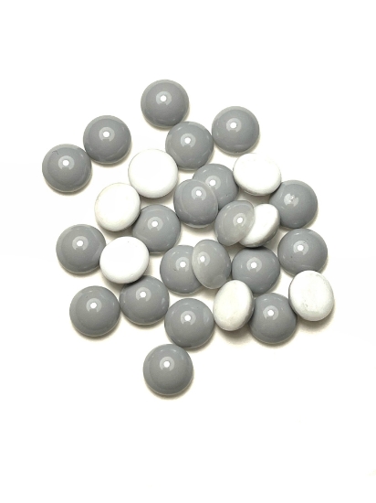 Picture of Preciosa Nacre Cabochon 8mm Ceramic Grey x10
