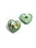 Picture of Czech Vintage Glass Button Heart with Butterfly 23mm x1