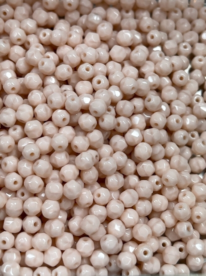 Picture of Fire-Polished 4mm Opaque Light Rose Alabaster x100