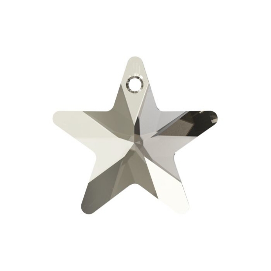 Picture of Swarovski 6715 Star Pendant 20mm Crystal Silver Shade x1