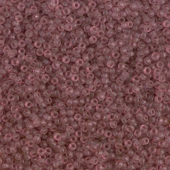 Picture of Miyuki Seed Beads 15/0 1606 Dyed Semi-Frosted Transparent Rose x10g