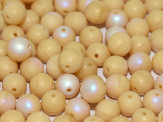 Picture of Round beads 4mm Ivory AB Mat x100