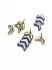 Picture of Cymbal Ganema Chevron Ear Stud 24kt Gold Plate x2