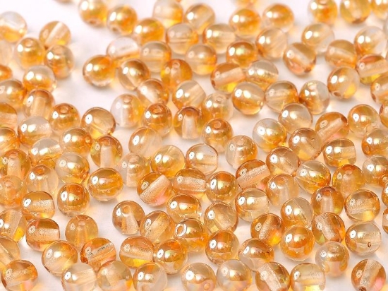 Picture of Round beads 4mm Crystal Apricot Medium x100