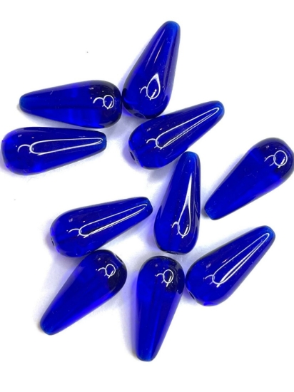 Picture of Glass Drop 20mm Capri Blue x5