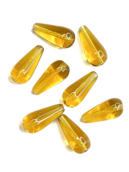 Picture of Glass Drop 20mm Topaz x5