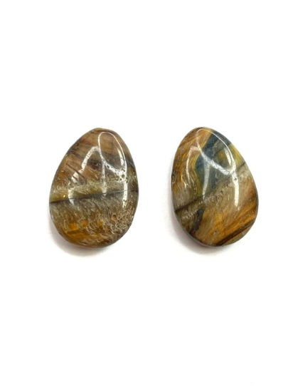Picture of Tigereye bead (natural) Drop 25x18mm x1