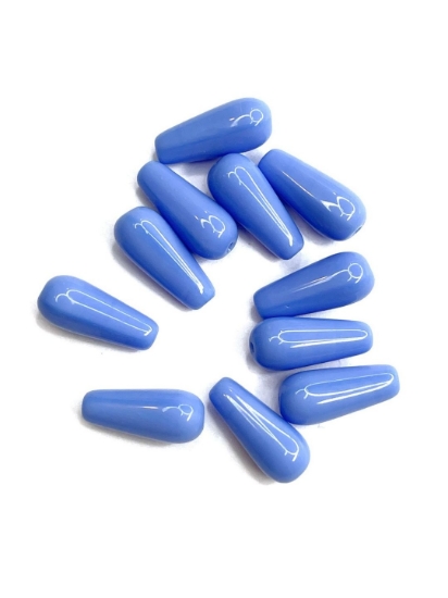 Picture of Glass Drop 16mm Opaque Light Blue x10