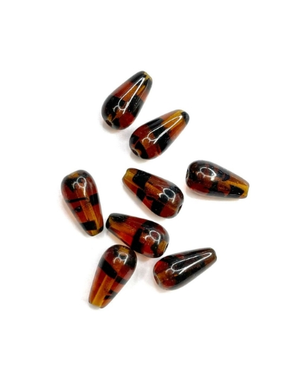 Picture of Glass Drop 14mm Tortoise x4