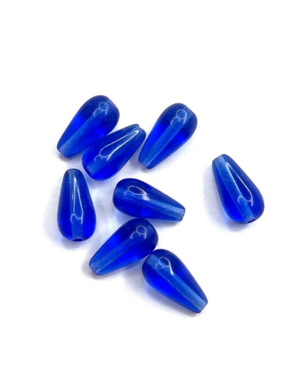 Picture of Glass Drop 14mm Light Cobalt x10