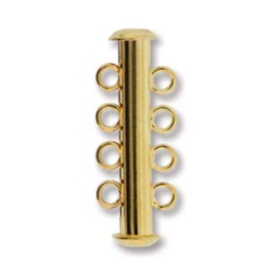 Picture of Magnetic Clasp 26mm 4-strand Gold Plate x1 