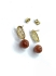 Picture of Premium Ear Stud Lace oval 15x8mm Gold Plate x2