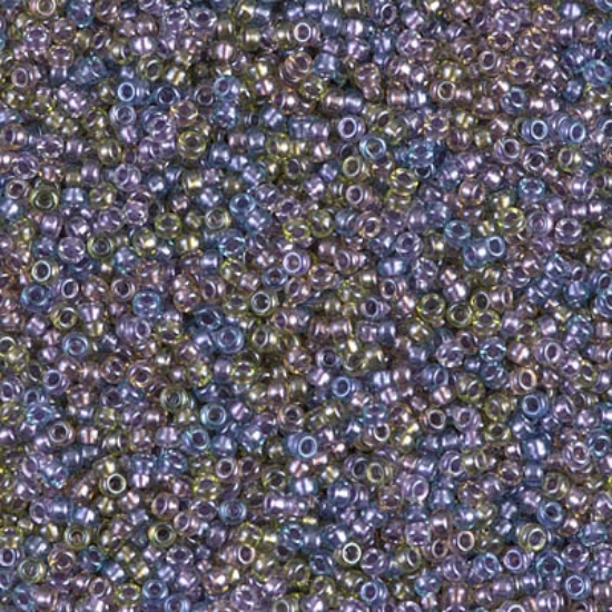 Picture of Miyuki Seed Beads 15/0 3056 Lined Purple/Gold Mix x10g