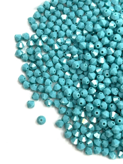 Picture of Preciosa Bead Rondell 4mm Turquoise x100 