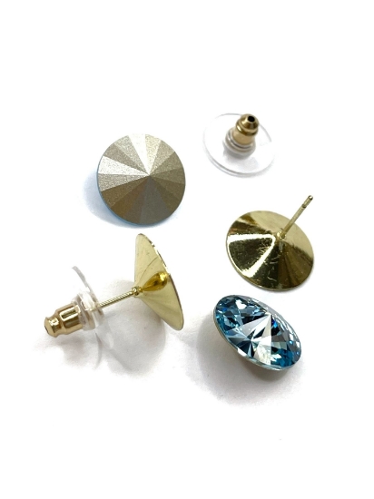 Picture of Earstud 14mm rivoli Gold Tone x2