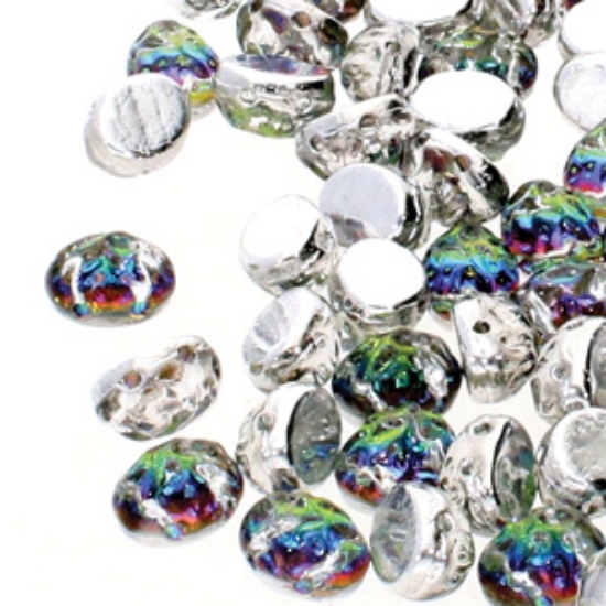 Picture of Baroque 2-Hole Oval Cabochon 6x8mm Backlit Utopia  x10