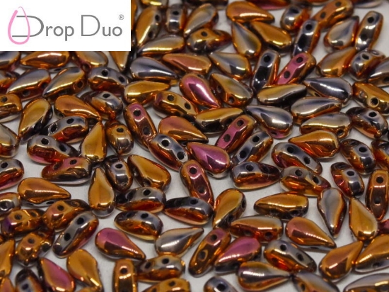 Picture of DropDuo® 3x6mm Jet Sunset Full x50