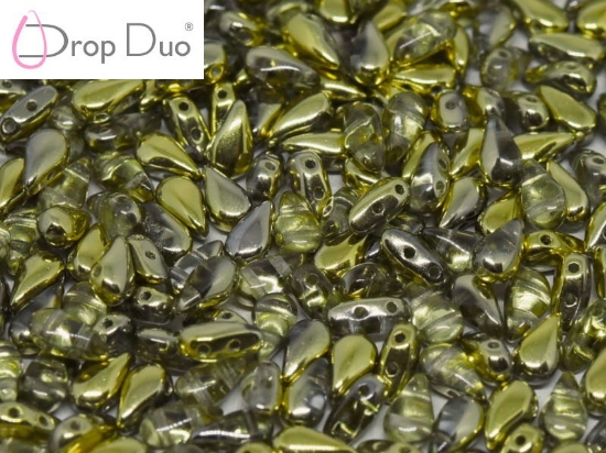 Picture of DropDuo® 2 holes 3x6mm Crystal Amber x50