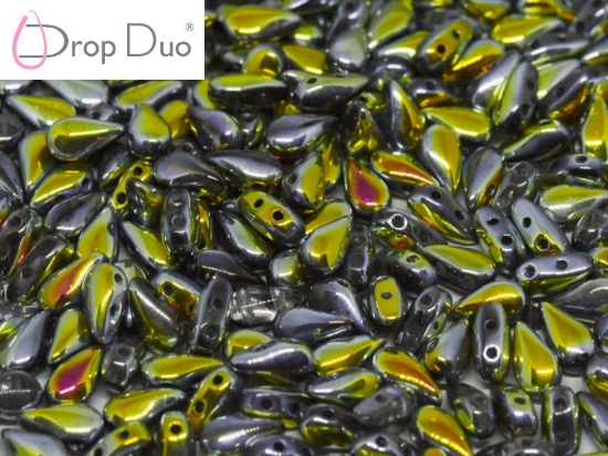 Picture of DropDuo® 2 holes 3x6mm Crystal Marea Full x50