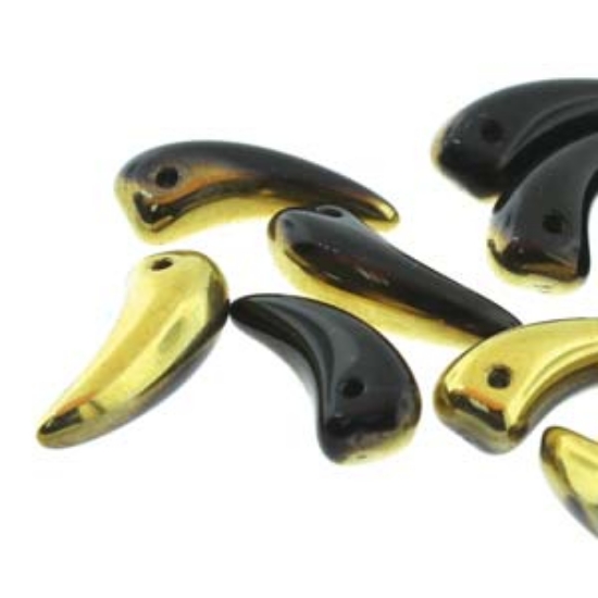 Picture of Tooth 6x16mm Jet Amber x25
