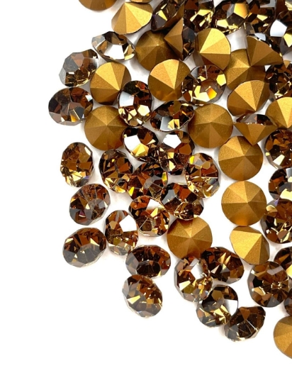 Picture of Preciosa Chaton Optima SS39 - 8mm Smoked Topaz GF x1