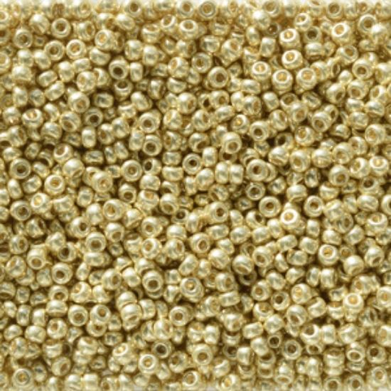 Picture of Miyuki Rocaille 11/0 5102 Duracoat Galvanized Yellow x10g