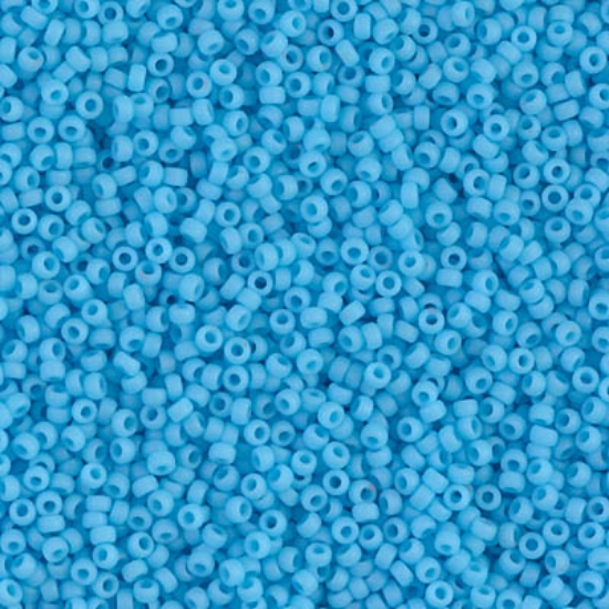 Picture of Miyuki Seed Beads 11/0 413F Opaque Turquoise Blue Mat x10g