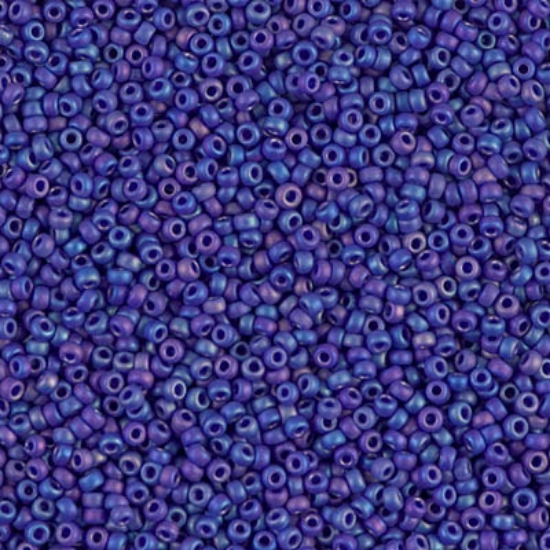 Picture of Miyuki Seed Beads 15/0 414FR Mat Opaque Cobalt AB x10g