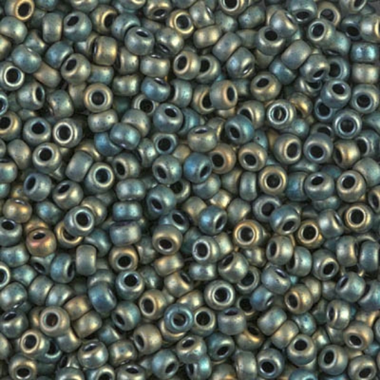 Picture of Miyuki Rocaille 8/0 2008 Mat Metallic Patina Iris x10g