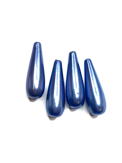 Picture of Drops Acrylic 30mm Pearl Sapphire x4