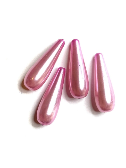 Picture of Acrylic Drop 30mm Pearl Rose x4