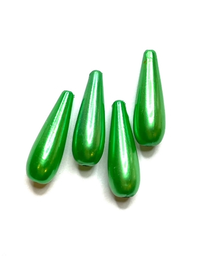 Picture of Drops Acrylic 30mm Pearl Green x4