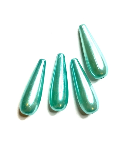 Picture of Drops Acrylic 30mm Pearl Azore x4 