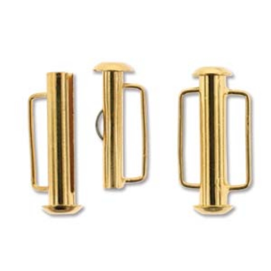Picture of Clasp Slide Bar 21.5mm Gold Plate x1