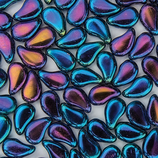 Picture of Paisley Duo 8x5mm Jet Blue Iris x10g