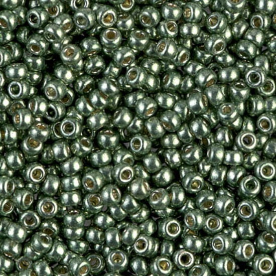 Picture of Miyuki Rocaille 8/0 4215 Duracoat Galvanized Sea Green x10g 