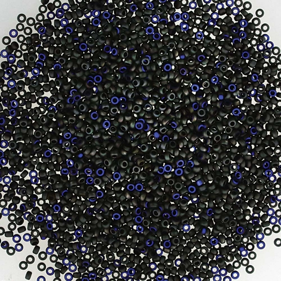 Picture of Miyuki Rocaille 15/0 401-22271 Black Azuro Mat x10g
